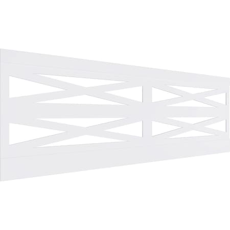 Ekena Millwork 32"H x 94 1/2"W Farmhouse Fence PVC Wainscot Paneling Kit WPK32X94FHF